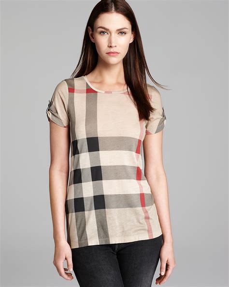 burberry brit short sleeve check tee